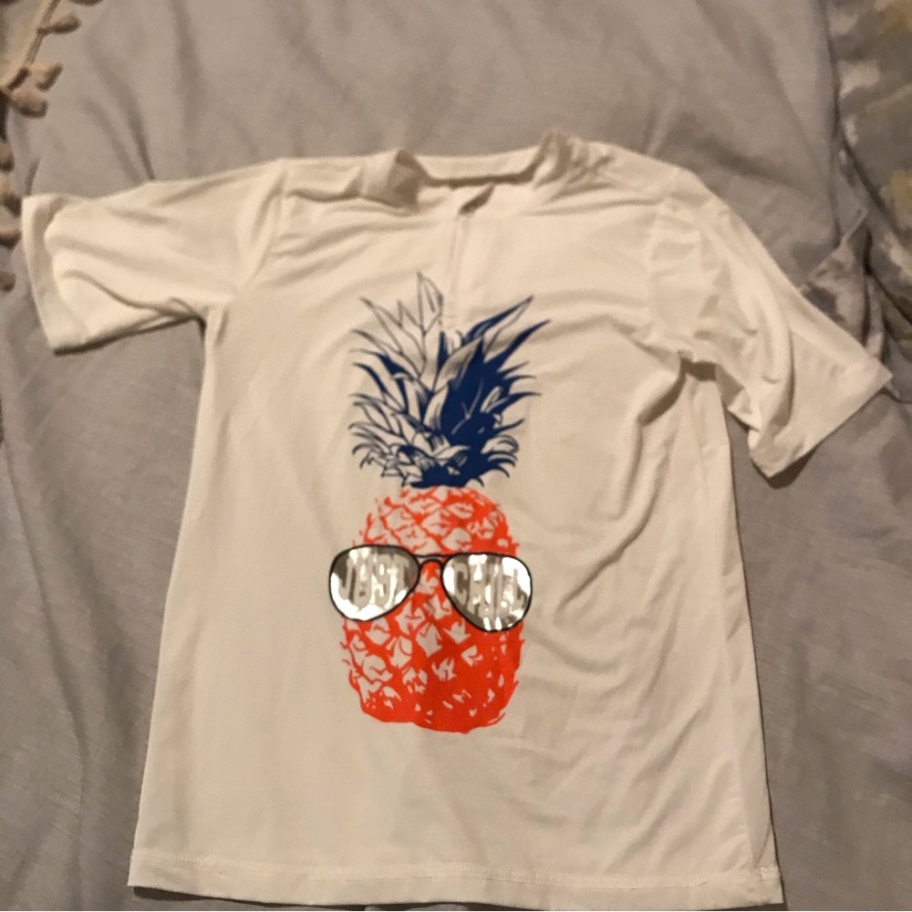 Pineapple Swim Shirt- white